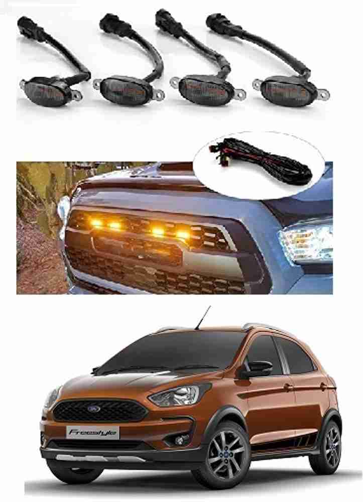 RS ENTERPRISES CARS 4 Pieces Smoked LED Lens Front Grille