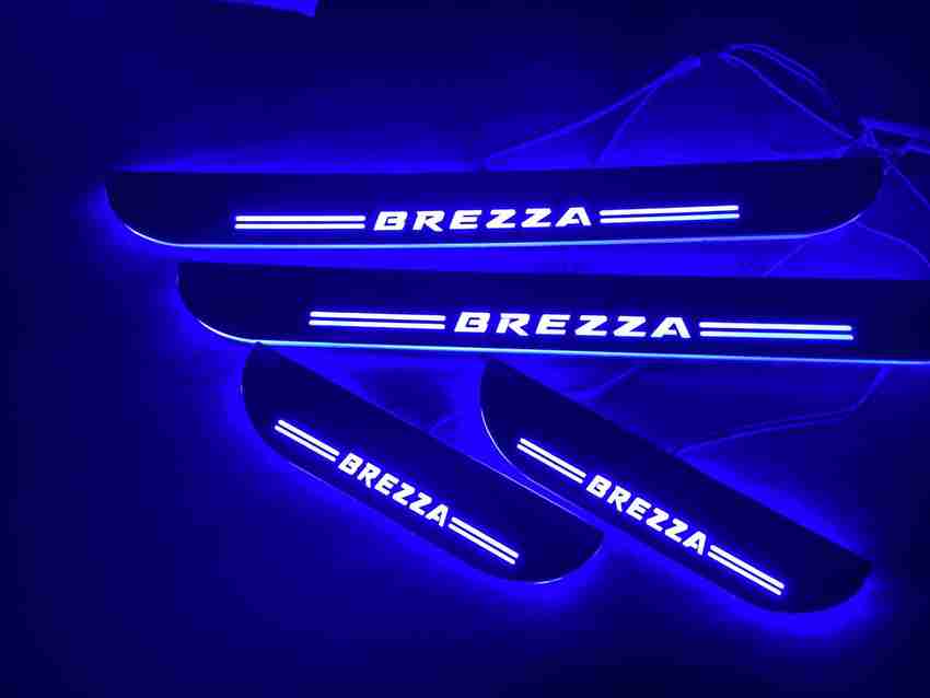 Ride2joy Car Door Foot Step Sill Plate Blue LED Light for Brezza Set of 4 Pieces Car Fancy Lights Price in India Buy Ride2joy Car Door Foot Step Sill Plate Blue