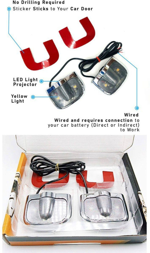 RohanEshop Mahindra Brand Logo Car Door Projector Shadow Light