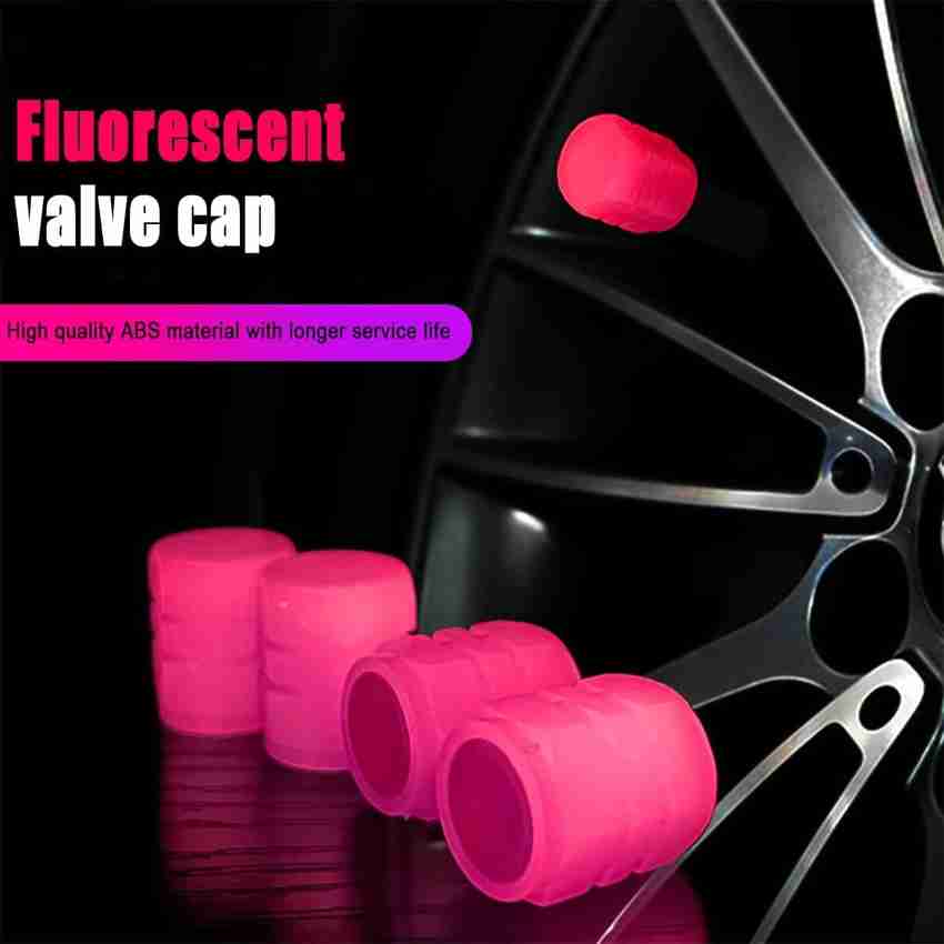 PSN 4PCS Car Tire Valve Stem Caps Luminous Wheel Valve Tire Air