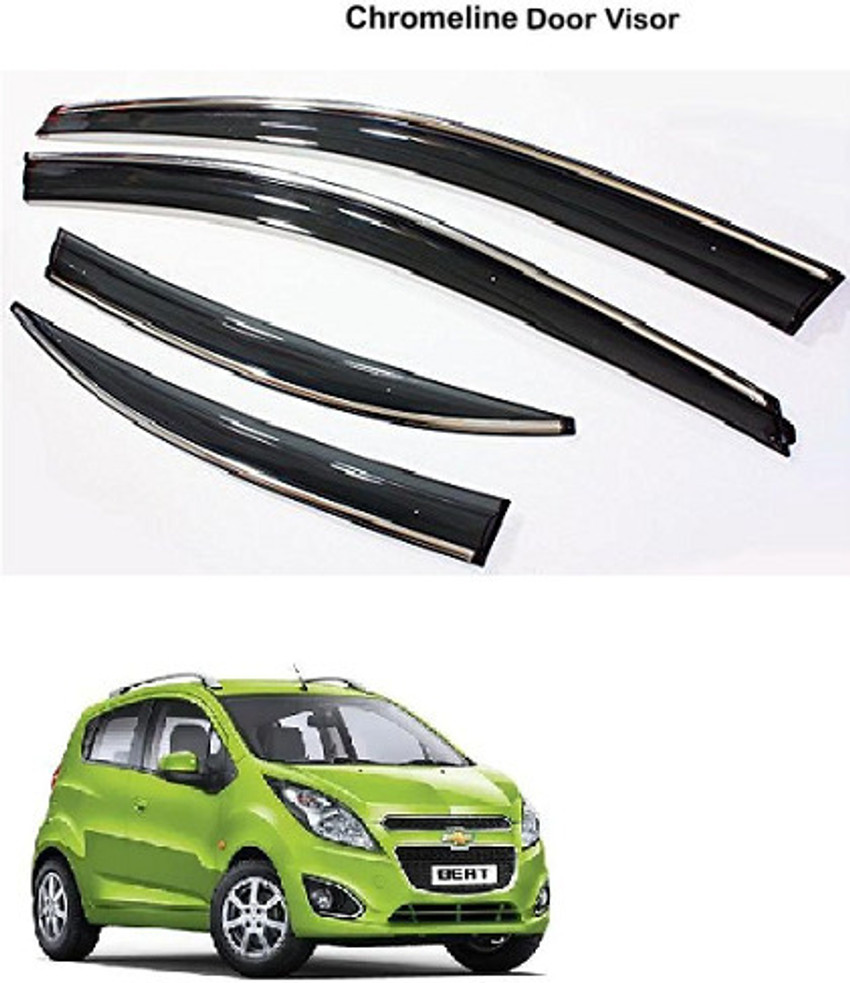 AutoZeal Car Cromeline Door Visor Set of 4 For Chevrolet Beat All Models Glossy Chevrolet Beat Side Garnish Price in India Buy AutoZeal Car Cromeline Door Visor Set of 4 For