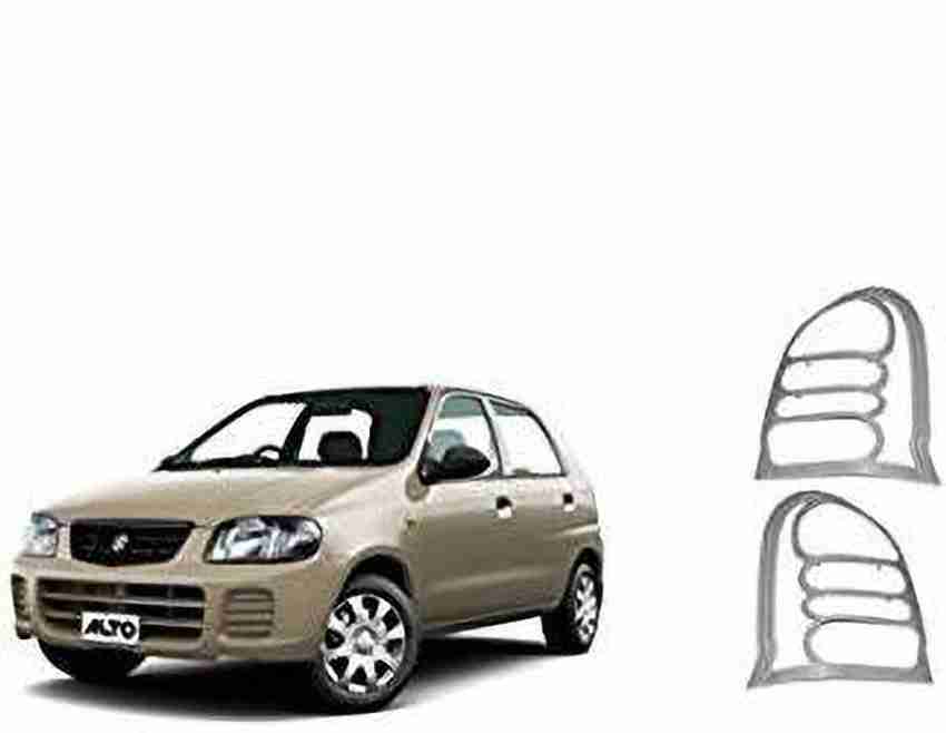 Bubu Car silver Plated chrome Tail light cover for Maruti Alto Old set of 2 Chrome Maruti Alto Front Garnish