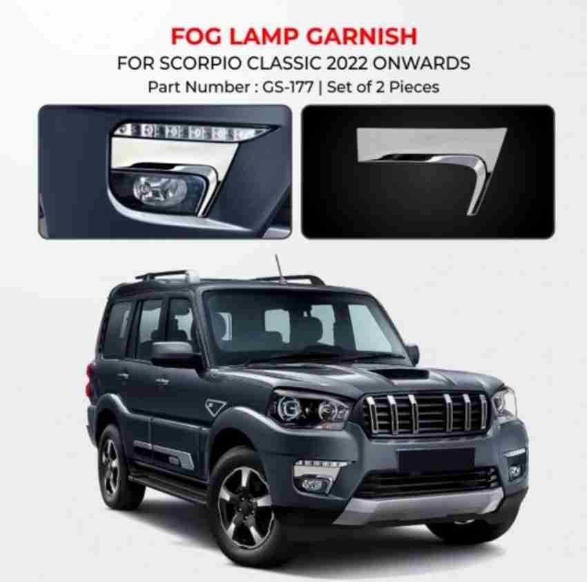 Bubu Car silver Plated chrome fog light cover for scorpio classic