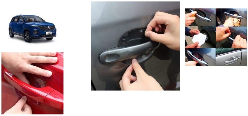 Max In 3D Car Door Invisible Handle Cup Scratch Guard Sticker for mg hector  plus Glossy NA NA Side Garnish Price in India - Buy Max In 3D Car Door  Invisible Handle