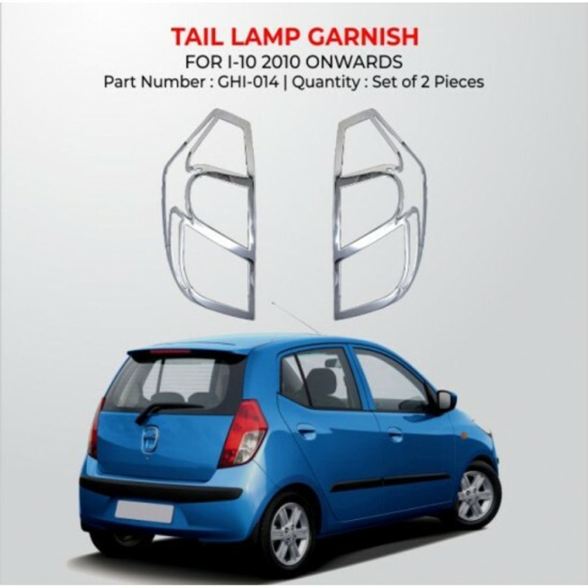 Lamkoti car silver Plated car chrome Tail light cover for Hyundai i10 2010 2013 Chrome HYUNDAI i10 Rear Garnish