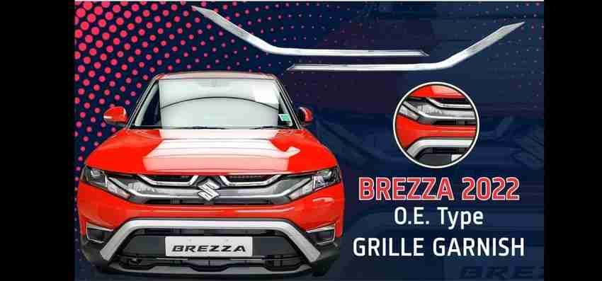 junior New Brezza 2022 Fancy Chrome Front Garnish Grill Strips OE Bonnet Trim Chrome Maruti Vitara Brezza LDi Side Garnish Price in India Buy junior New Brezza 2022 Fancy Chrome Front