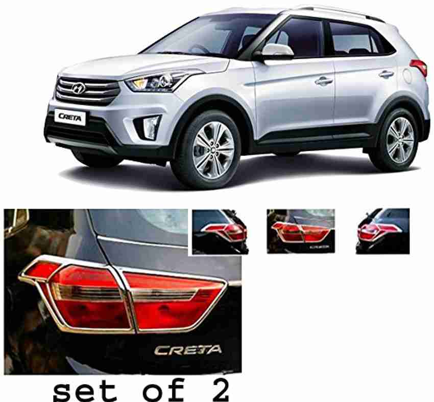 Lamkoti Car silver Plated chrome Tail light cover for Hyundai