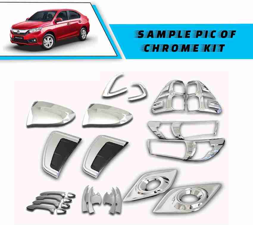 AUTO SJET Car Chrome Kit Car Accessories Cover for