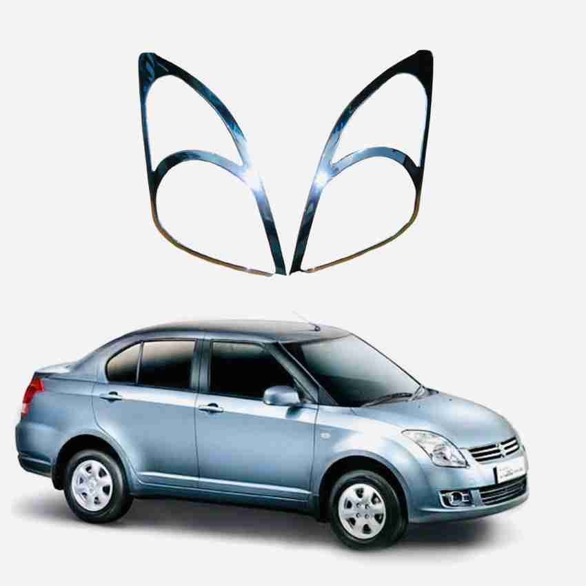 AMARIO Head Lamp Chrome Cover Compatible with Swift Dzire 2008 2012 Set of 2 Pcs. Chrome Maruti Swift Dzire Front Garnish Price in India Buy AMARIO Head Lamp Chrome Cover Compatible with