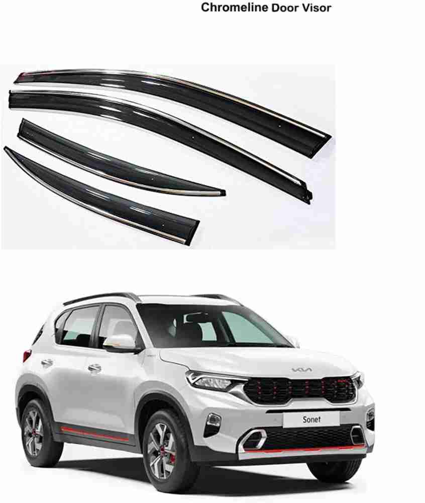 AutoZeal Car Cromeline Door Visor Set of 4 For Kia Sonet All