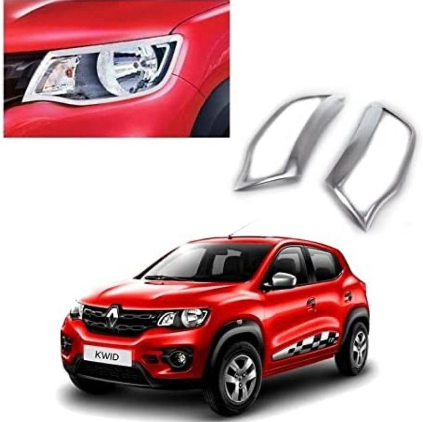 paxauto Exterior Chrome Accessories Combo Kit For Kwid Type 1 2015 2019 Set of 17Pcs Chrome Renault Kwid Front Garnish