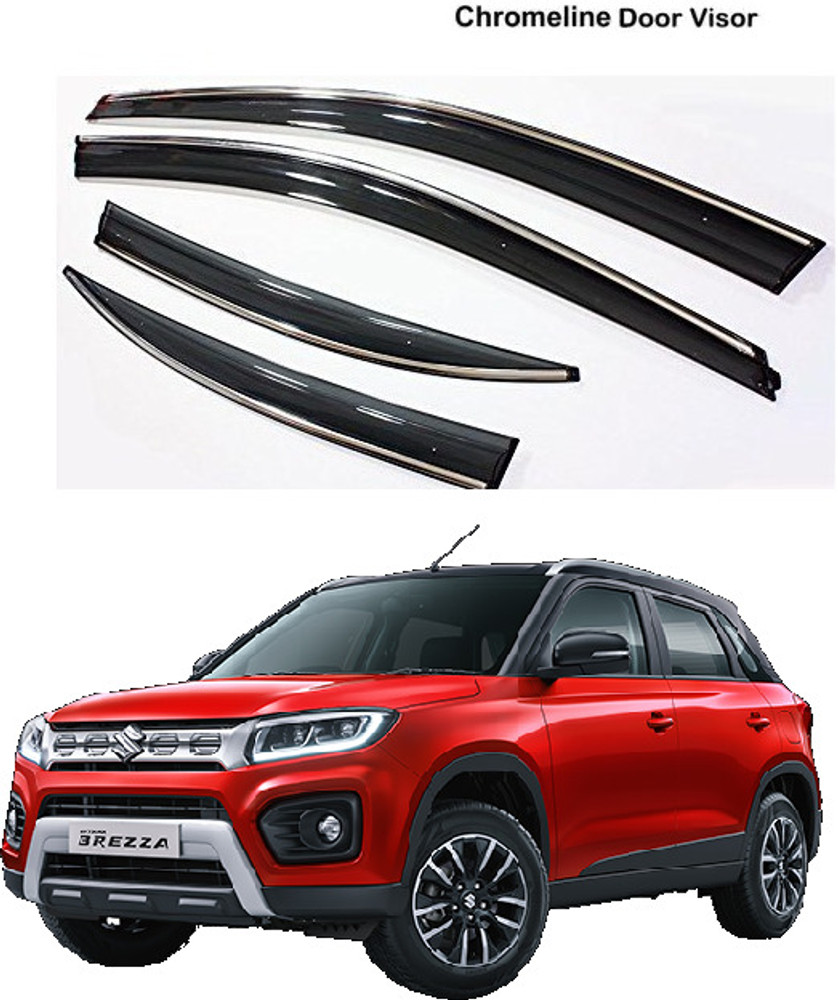 AutoZeal Car Cromeline Door Visor Set of 4 For Maruti Brezza 2022