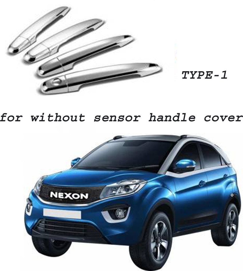 Bubu Car silver Plated chrome door handle catch cover for Tata