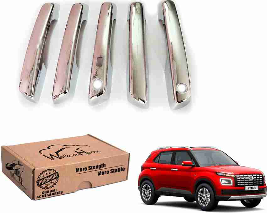 Chrome door handles for venue top