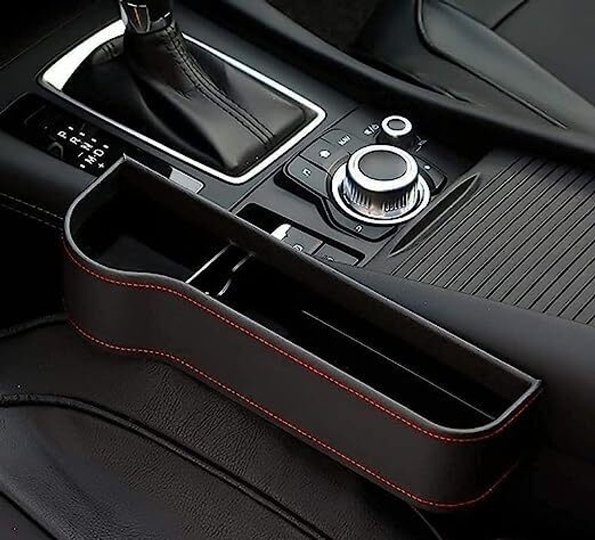 Car seat gap filler with cup holder store