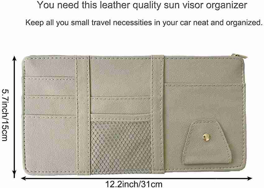 Leather sun visor organizer cheap