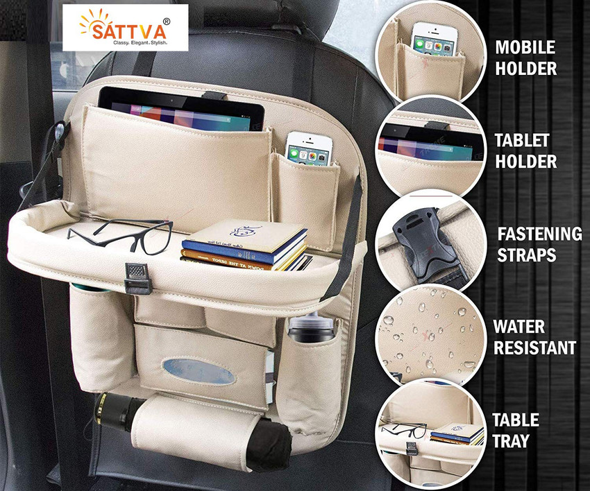 Sattva Car Organizer Beige Car Multi Pocket Price in India Buy
