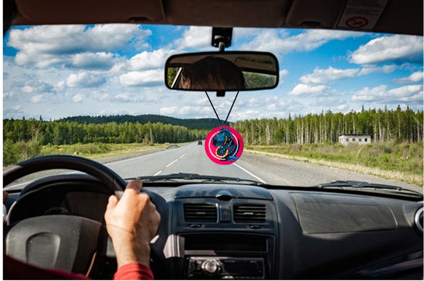 AFH Dragaon Lucky Car Charm Car Mirror Decorative Hanging Ornament