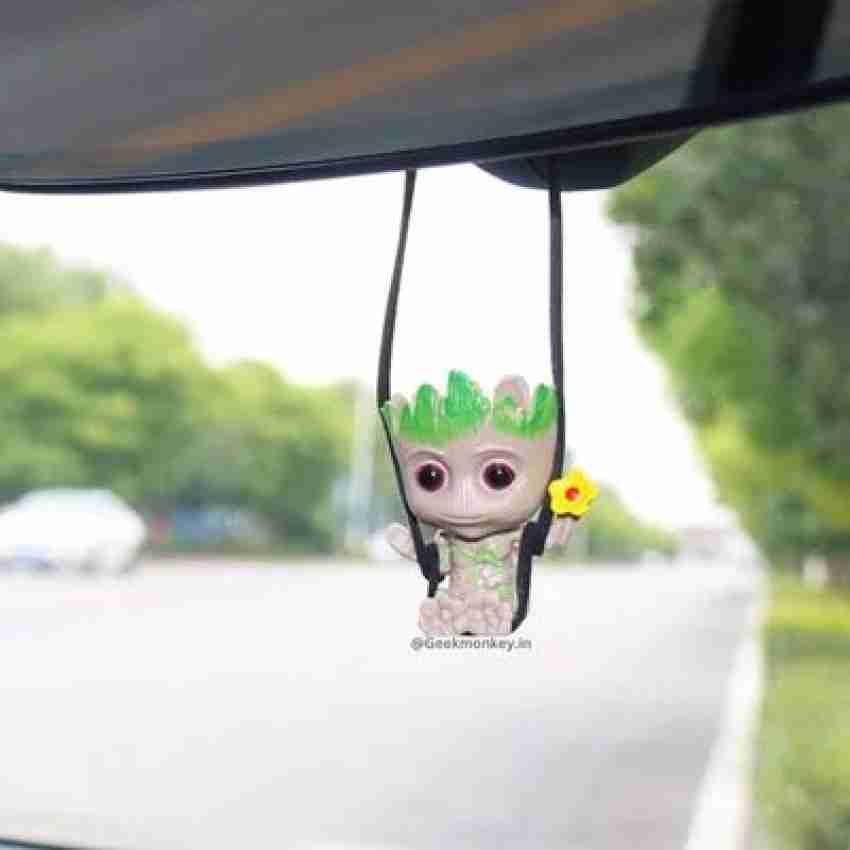 2pcs Swinging Duck Car Pendant, Cute Flying Duck Anime Car Mirror Hanging  Ornament Interior Rearview Mirrors Decoration
