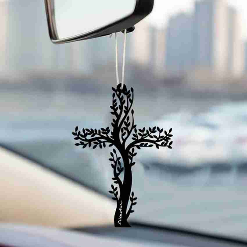 Car Pendants Auto Decoration Hanging Jesus Figurine Cross Rear