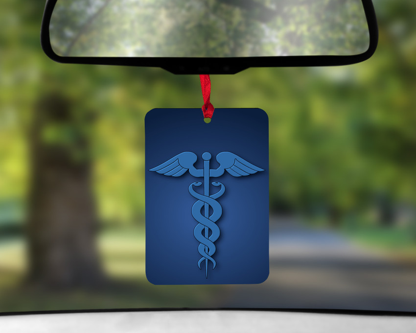 GEO ONE - Doctor Logo Sticker for Car and Bike, color -red and white and  high intensity