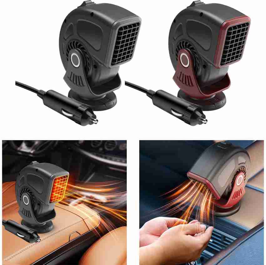 12V Car Heater, 200W 2 in 1 Portable Car Fans with Heating & Cooling  Function, Plug in Cigarette Lighter, Fast Heating 360 Degree Rotary  Defroster Defogger : : Home & Kitchen