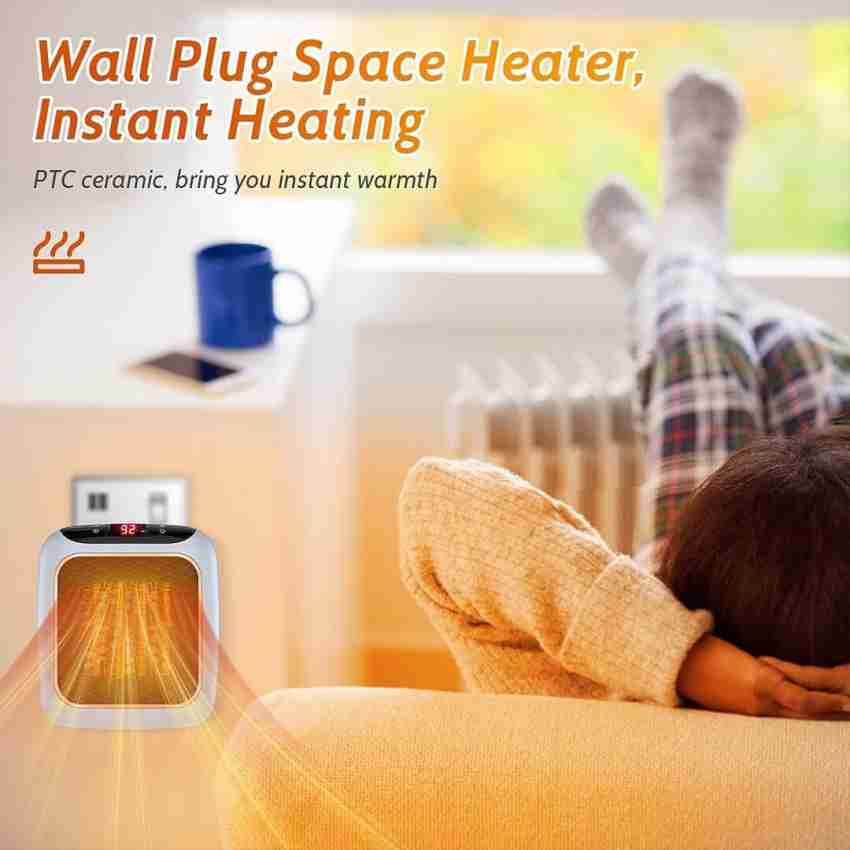 WunderVoX HANDY HEATER TURBO 800 WALL OUTLET CERAMIC SPACE HEATER