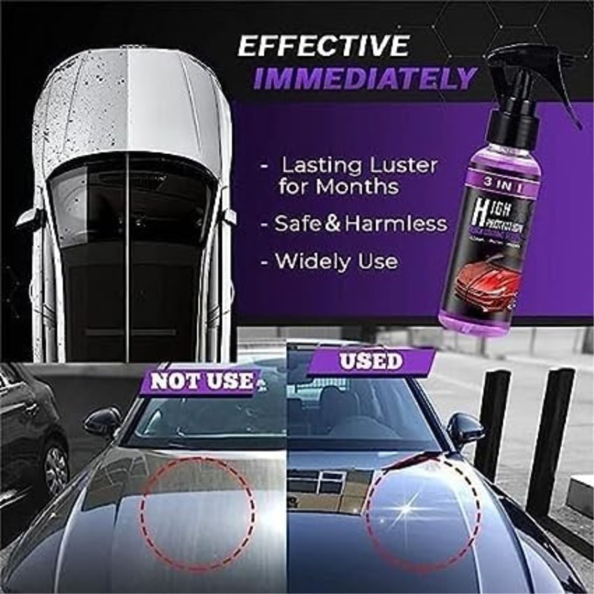 jd corporation 3 in 1 High Protection Quick Car Coating Spray Cleans,  Polishes and Shine, Multipurpose Liquid Car & Bike Polish Vehicle Interior  Cleaner Price in India - Buy jd corporation 3