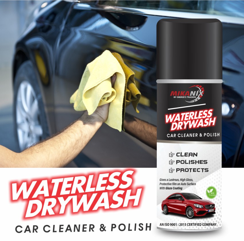 Moto Genius Waterless Drywash, Car & Bike Foaming Shiner, Cleaner, Polish Spray For Interior & Exterior Car, Tyres & Rims, Instant Shine, Metal, Fibre