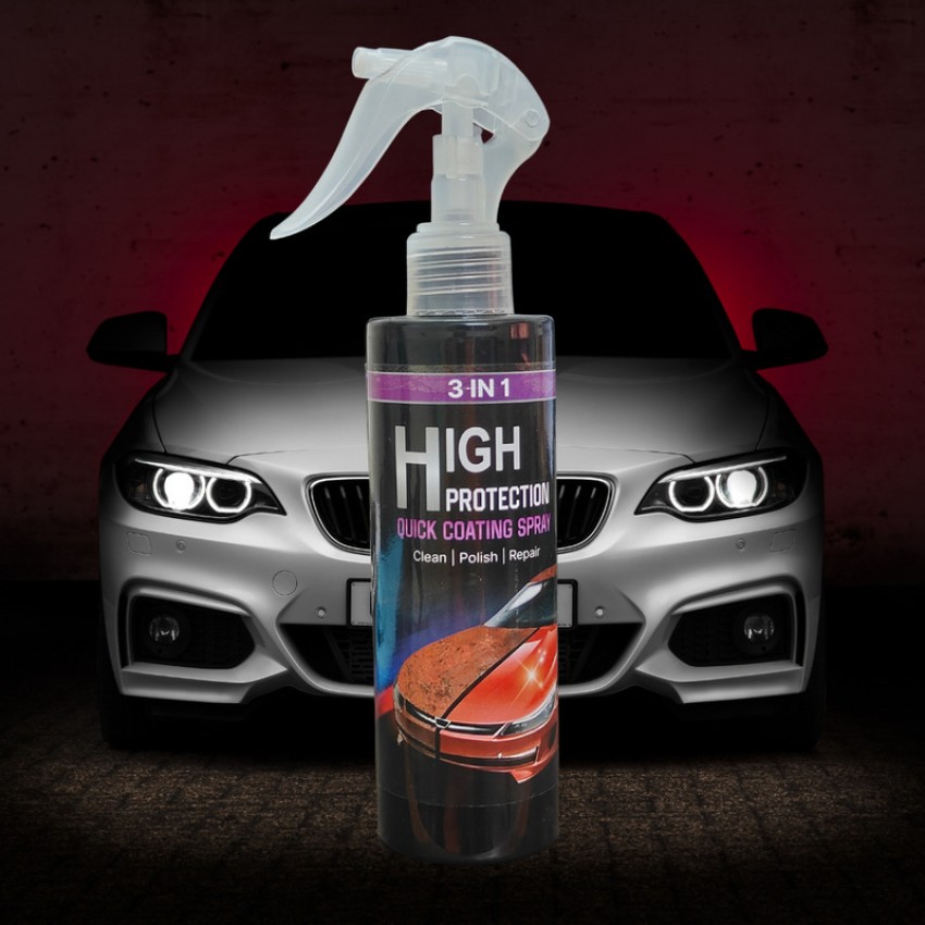 jd corporation 3 in 1 High Protection Quick Car Coating Spray Cleans,  Polishes and Shine, Multipurpose Liquid Car & Bike Polish Vehicle Interior