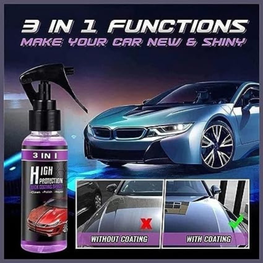 jd corporation Polish Spray 3 in 1 High Protection Quick Car Coating Spray, Car  Wax Polish Spray, Pack of 2 Vehicle Interior Cleaner Price in India - Buy  jd corporation Polish Spray