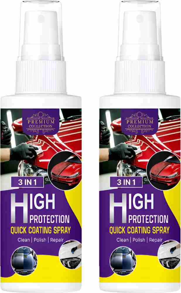 PREMIUM COLLECTION Polish Spray 3 in 1 High Protection Quick Car Coating  Spray, Car Wax Polish Spray, Pack of 2 Vehicle Interior Cleaner Price in  India - Buy PREMIUM COLLECTION Polish Spray