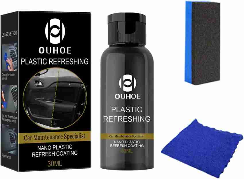 Car Plastic Revitalizing Coating Agent, Nano Plastic Refreshing Coating,  Car Dashboard Polish, Exterior, Bumper, Plastic surfaces