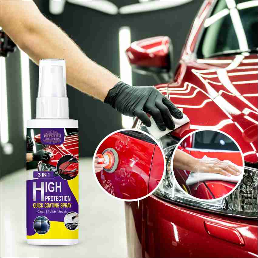 PREMIUM COLLECTION Polish Spray 3 in 1 High Protection Quick Car Coating  Spray, Car Wax Polish Spray, Pack of 2 Vehicle Interior Cleaner Price in  India - Buy PREMIUM COLLECTION Polish Spray