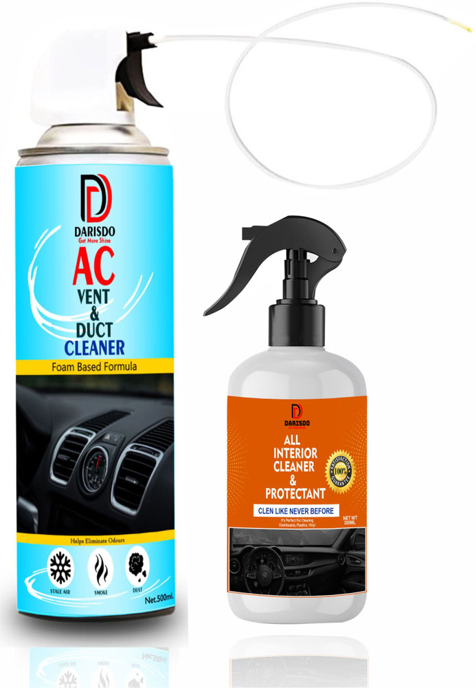 Darisdo AC Vent Duct Cleaner 500ml All interior Cleaner u0026 Protector 300ml Ac  Duct Cleaner u0026 All Interior Cleaner Best Premium Quality Vehicle Interior  Cleaner Price in India - Buy Darisdo AC
