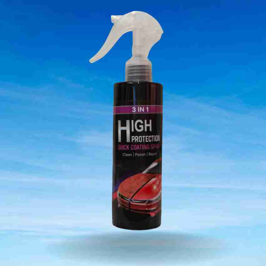 Lootzoo 3 In 1 High Protection Car Coating Spray Clean, Polish