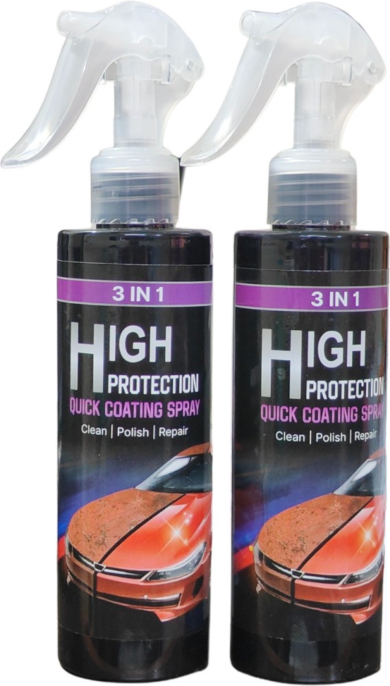 Buy 3 In 1 High Protection Car Coating Spray Clean, Polish Repair,  Multipurpose Liquid Car Bike Polish Also Suitable for Dashboard, Restores  Faded Plastic Fiber, Combo, Each 200ml - Lowest price in India
