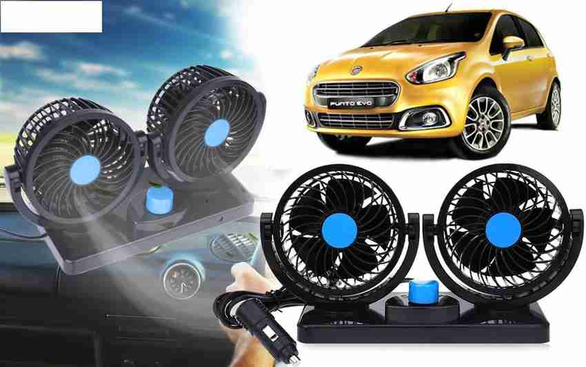 FINCOSTA DL 170 12V DC Electeic Car Fan 360 DegreeDual Head Fan
