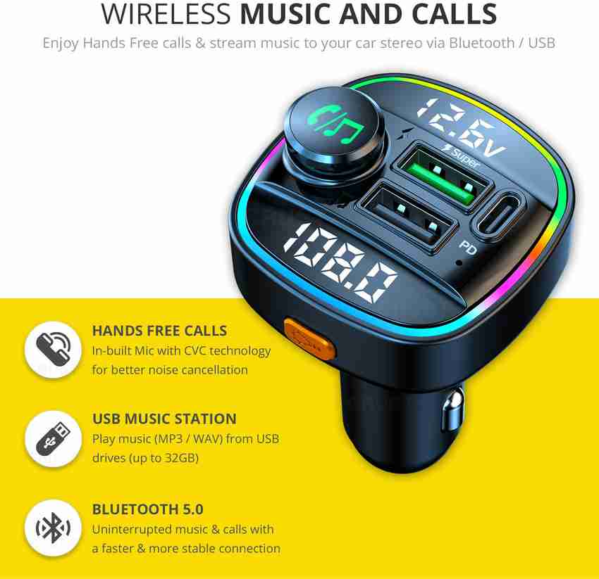 Car stereo fm outlet transmitter