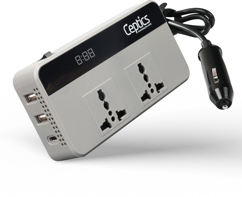 Ceptics 200W Car Power Inverter 2x Type A 1x Type C PD 18W