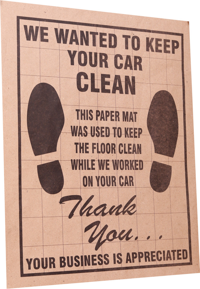 Disposable paper car store mats