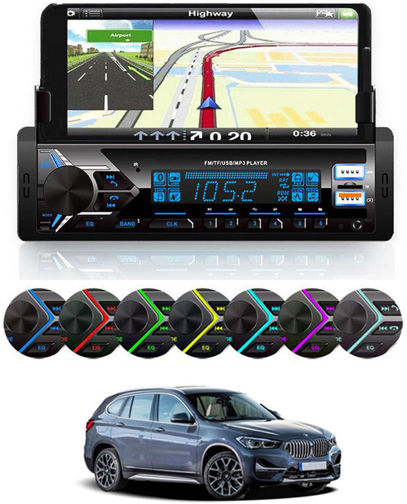 RKPSP Car Stereo MP3 Player with Phone Holder BT FM USB AUX TF