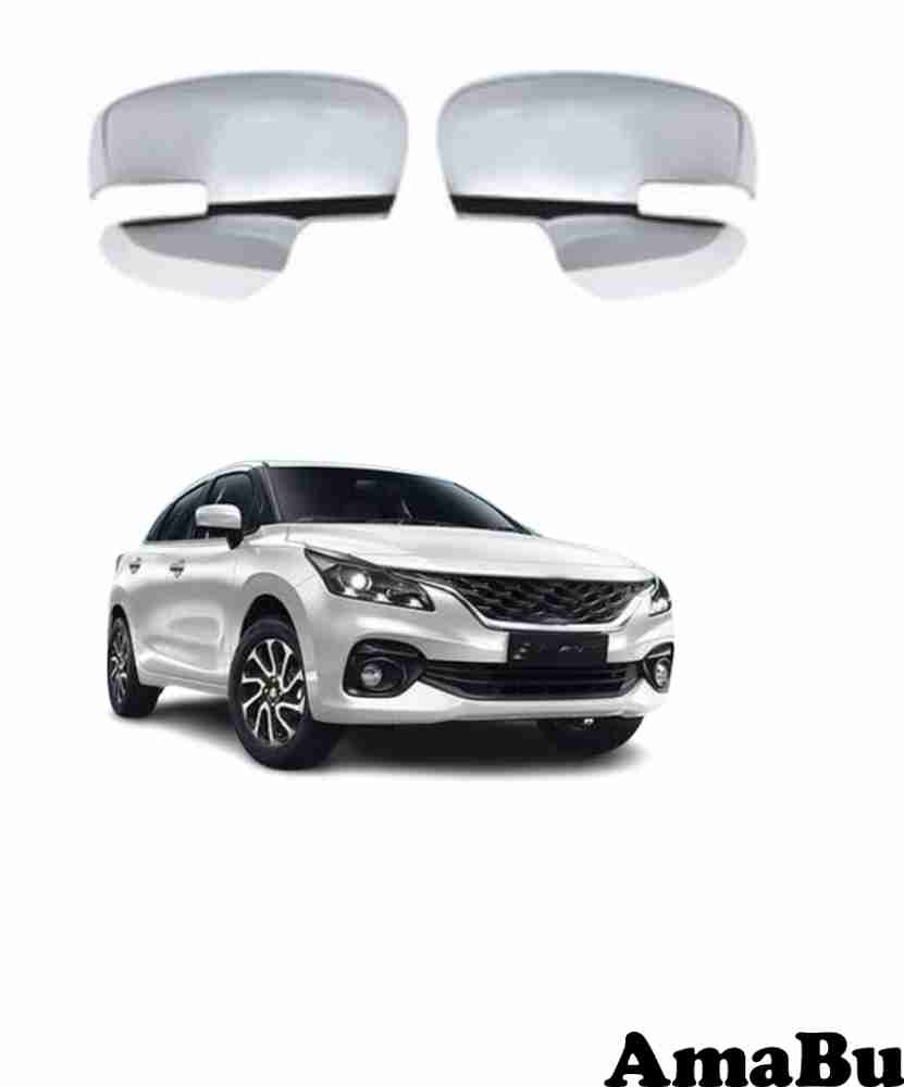 Amabu Car silver Plated chrome Side mirror cover for Maruti Baleno 2022 Onward Borosilicate Glass Car Mirror Cover Price in India Buy Amabu Car silver Plated chrome Side mirror cover for