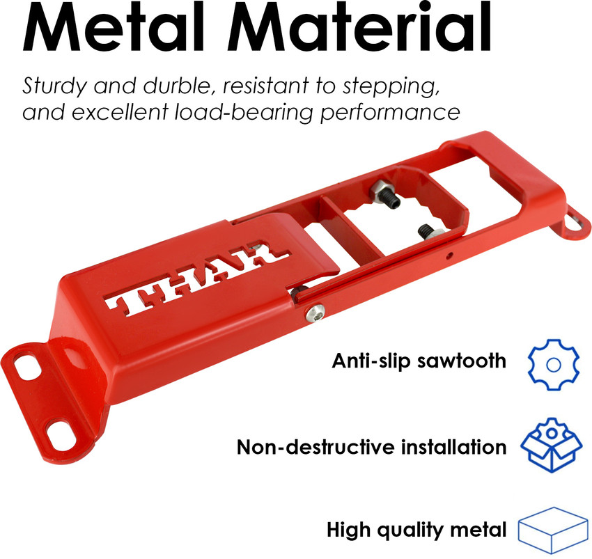 Otoroys Red Door Hinge Step with Folding Foot Pedal Compatible for Thar Car Pedal Assembly