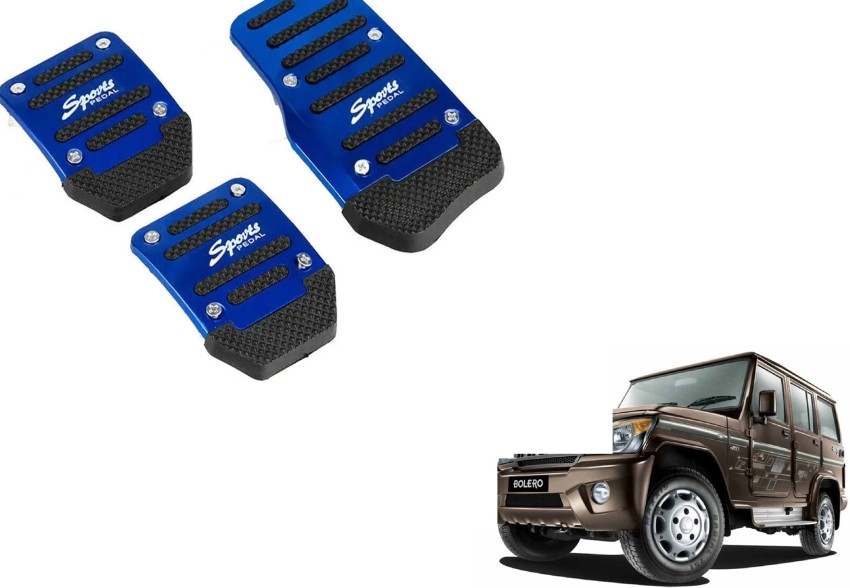 SEMAPHORE Car Non-Slip Manual Pedals Kit Sports Blue For Mahindra