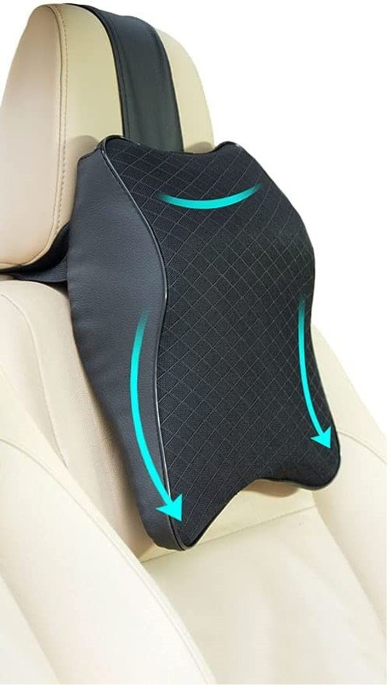 AEGON Black Memory Foam Car Pillow Cushion for Universal For Car