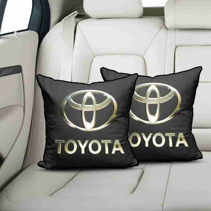 MeeFactory Black Polyester Car Pillow Cushion for Toyota Price in