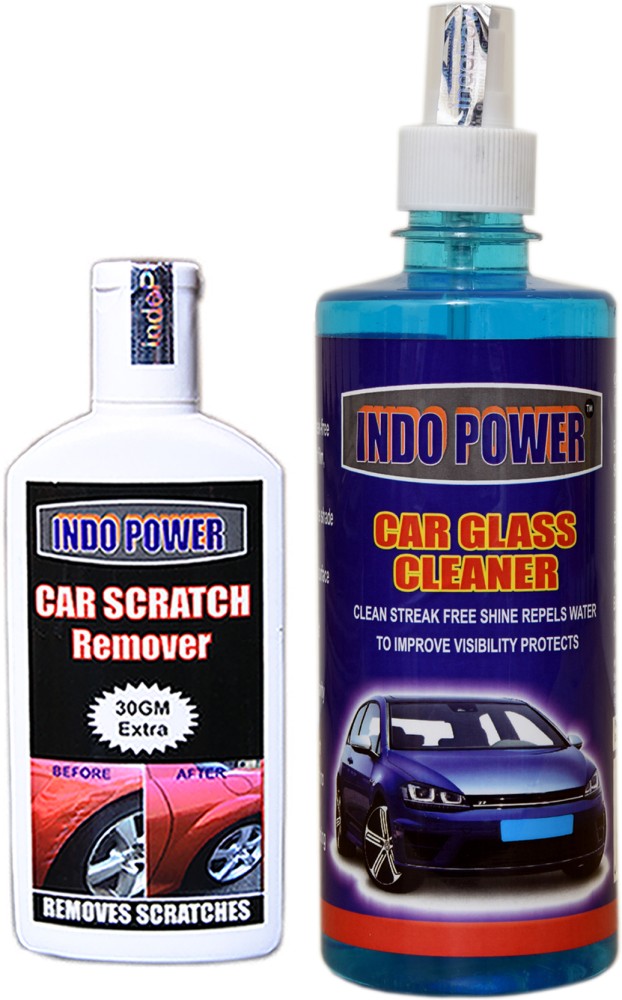 INDOPOWER CAR GLASS CLEANER 500ml+ Scratch Remover 200gm. Car Washing  Liquid Price in India - Buy INDOPOWER CAR GLASS CLEANER 500ml+ Scratch  Remover 200gm. Car Washing Liquid online at