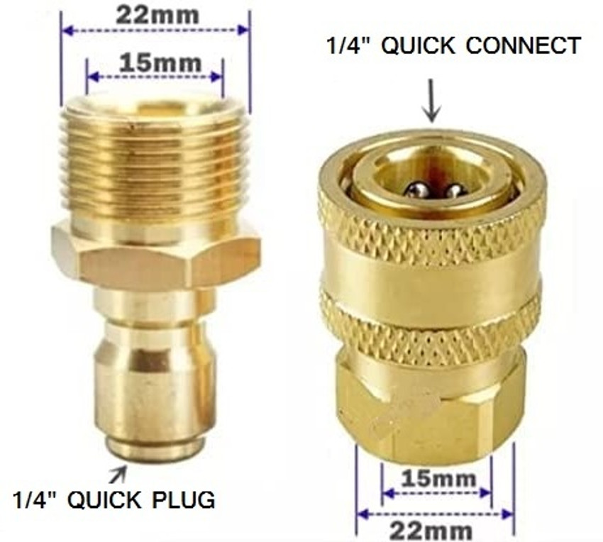 PARTHVI Quick Connect Adapter Fittings for Pressure Washer Hose Pipe M22 x 15 Set of 1 Pressure Washer Price in India Buy PARTHVI Quick Connect Adapter Fittings for Pressure Washer Hose