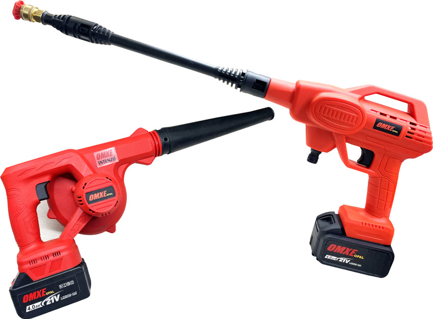 OMXE Cordless Car Washer With Cordless Air Blower Combo Pack Spray